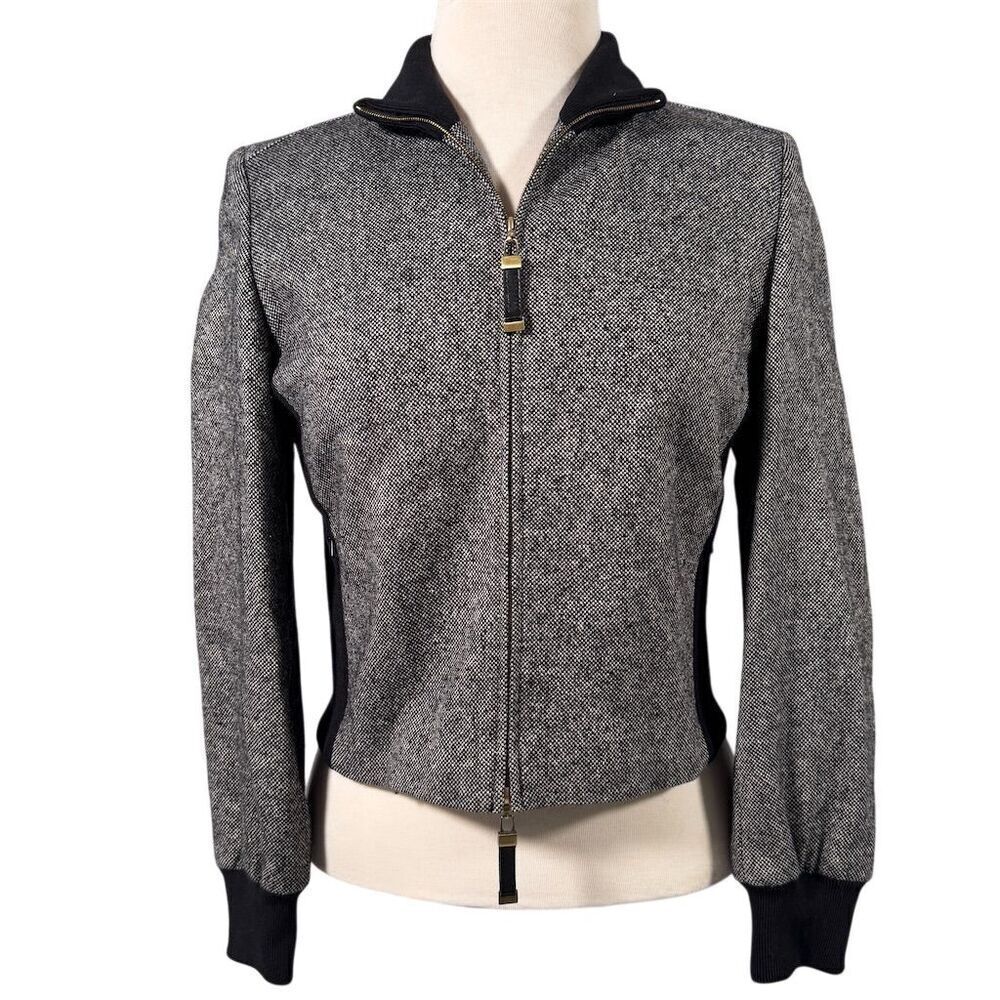 Vintage Worth Petite Women's Wool & Silk Blend Herringbone Jacket Size 6 Casual